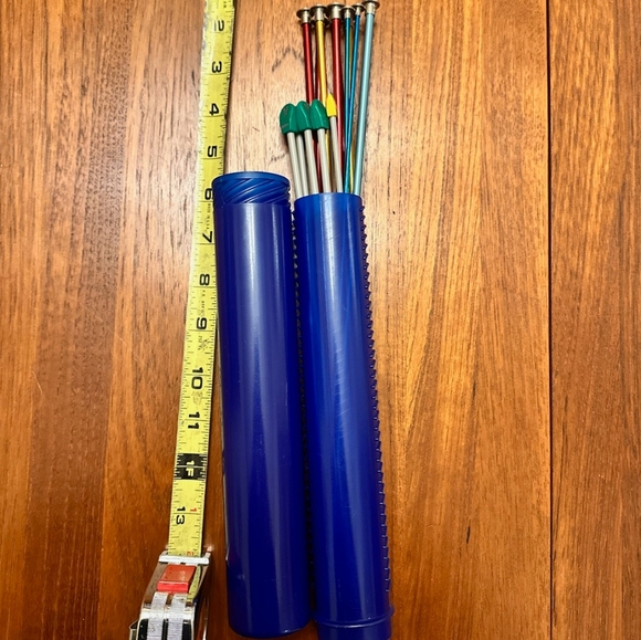 Bundle of Various Knitting Needles with Storage Container - Picture 3 of 5